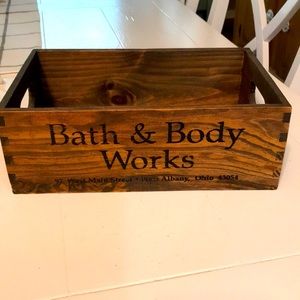 Bath and Body works crate great to store products or use as gift basket